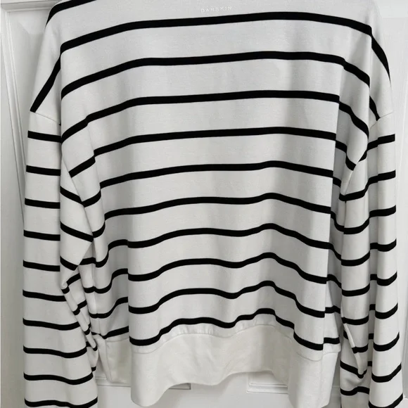 Danskin Black and White Striped Pullover - Picture 2 of 4